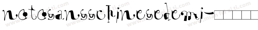 notosansschinesedemi字体转换