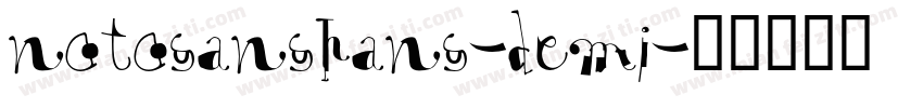 notosanshans-demi字体转换