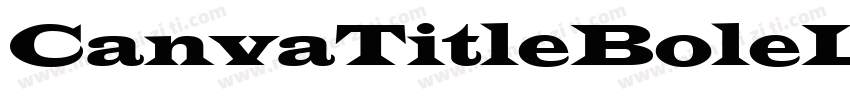 CanvaTitleBoleLatin字体转换