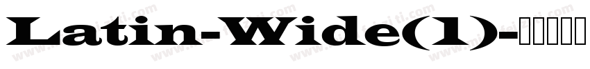 Latin-Wide(1)字体转换