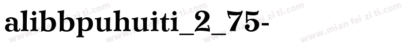 alibbpuhuiti_2_75字体转换