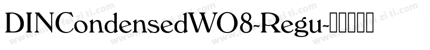 DINCondensedWO8-Regu字体转换
