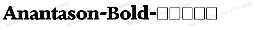 Anantason-Bold字体转换