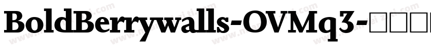 BoldBerrywalls-OVMq3字体转换