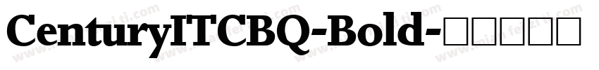 CenturyITCBQ-Bold字体转换