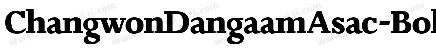 ChangwonDangaamAsac-Bold字体转换