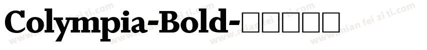 Colympia-Bold字体转换