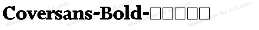 Coversans-Bold字体转换