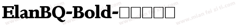ElanBQ-Bold字体转换