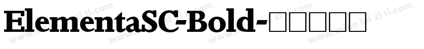 ElementaSC-Bold字体转换