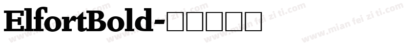 ElfortBold字体转换