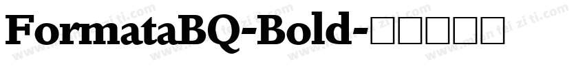 FormataBQ-Bold字体转换