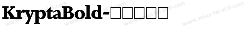 KryptaBold字体转换