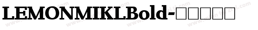 LEMONMIKLBold字体转换