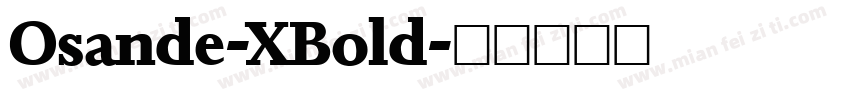 Osande-XBold字体转换