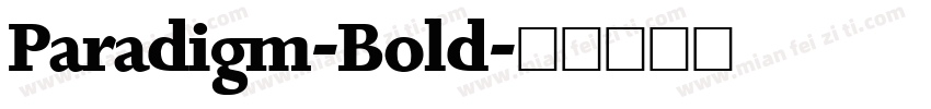 Paradigm-Bold字体转换