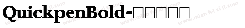 QuickpenBold字体转换