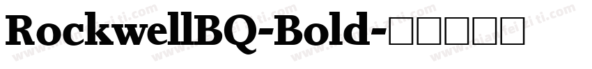 RockwellBQ-Bold字体转换
