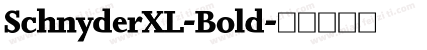 SchnyderXL-Bold字体转换