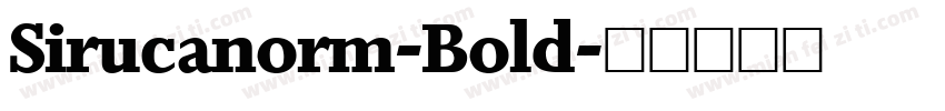 Sirucanorm-Bold字体转换