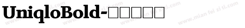 UniqloBold字体转换