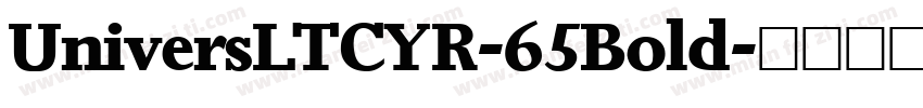 UniversLTCYR-65Bold字体转换