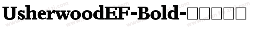 UsherwoodEF-Bold字体转换