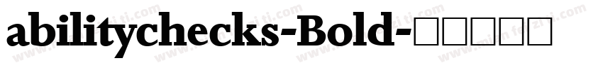 abilitychecks-Bold字体转换
