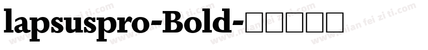 lapsuspro-Bold字体转换