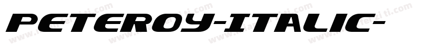 Peteroy-Italic字体转换
