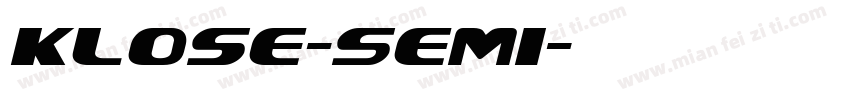 Klose-Semi字体转换