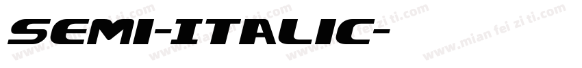 Semi-Italic字体转换