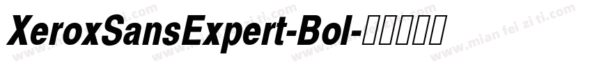 XeroxSansExpert-Bol字体转换
