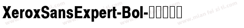 XeroxSansExpert-Bol字体转换