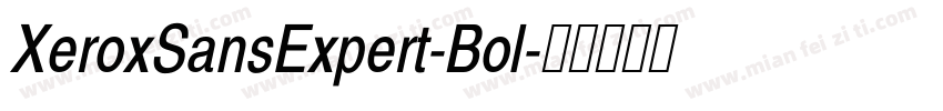 XeroxSansExpert-Bol字体转换