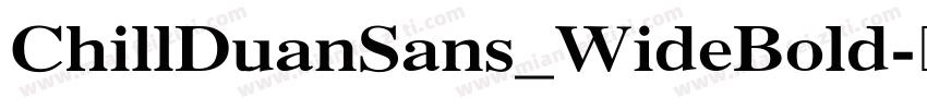 ChillDuanSans_WideBold字体转换