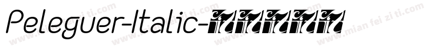 Peleguer-Italic字体转换