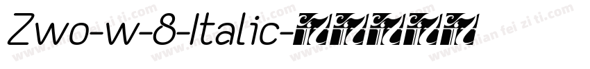 Zwo-w-8-Italic字体转换