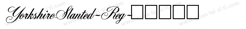 YorkshireSlanted-Reg字体转换