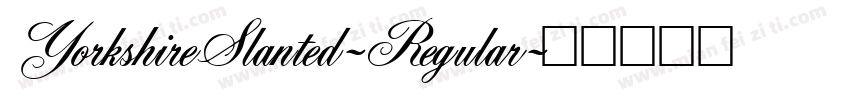 YorkshireSlanted-Regular字体转换