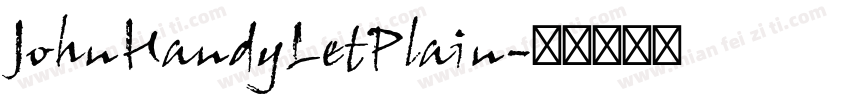 JohnHandyLetPlain字体转换