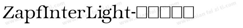 ZapfInterLight字体转换