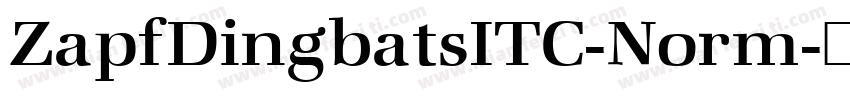 ZapfDingbatsITC-Norm字体转换