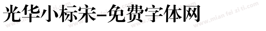 光华小标宋字体转换