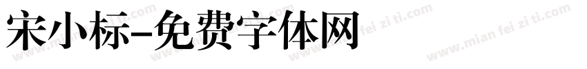 宋小标字体转换