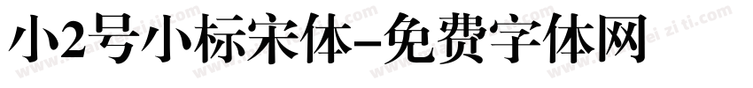 小2号小标宋体字体转换