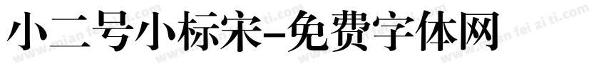 小二号小标宋字体转换