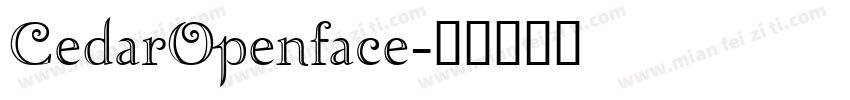 CedarOpenface字体转换