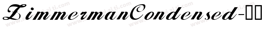 ZimmermanCondensed字体转换