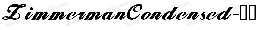 ZimmermanCondensed字体转换